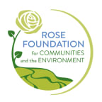 Logo for "THE ROSE FOUNDATION FOR COMMUNITIES THE ENVIRONMENT"