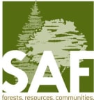 Logo for "SOCIETY OF AMERICAN FORESTERS"