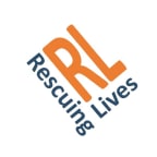 Logo for "RESCUING LIVES INC"
