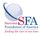Logo for "SARCOMA FOUNDATION OF AMERICA"