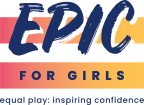 Logo for "EQUAL PLAY - INSPIRING CONFIDENCE FOR GIRLS"