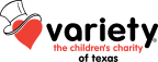Logo for "VARIETY THE CHILDREN'S CHARITY OF TEXAS"