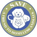 Logo for "SAVE A FRIEND TO HOMELESS ANIMALS"