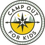 Logo for "CAMP OUT FOR KIDS"