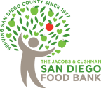 Logo for "Jacobs & Cushman San Diego Food Bank"