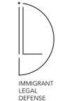 Logo for "IMMIGRANT LEGAL DEFENSE"