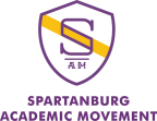 Logo for "SPARTANBURG ACADEMIC MOVEMENT"