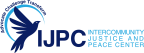 Logo for "INTERCOMMUNITY JUSTICE & PEACE CENT ER"