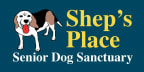 Logo for "SHEP'S PLACE SENIOR DOG SANCTUARY"