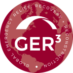 Logo for "GLOBAL EMERGENCY RELIEF RECOVERY AND RECONSTRUCTION"
