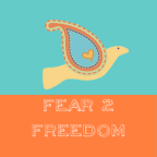 Logo for "FEAR 2 FREEDOM INC"