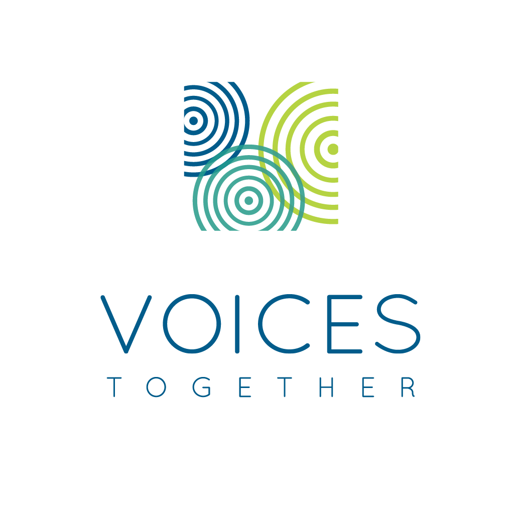 Logo for "VOICES TOGETHER INC"