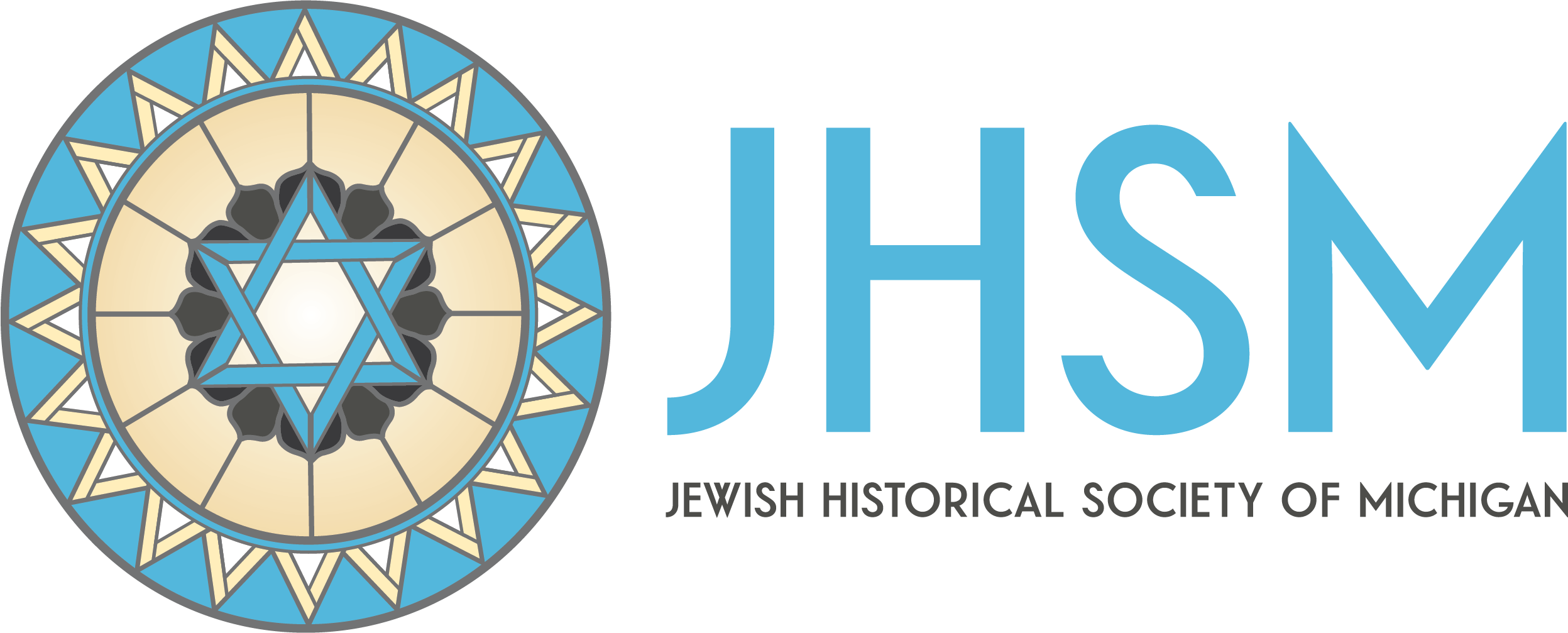 Logo for "JEWISH HISTORICAL SOCIETY OF MICHIGAN"
