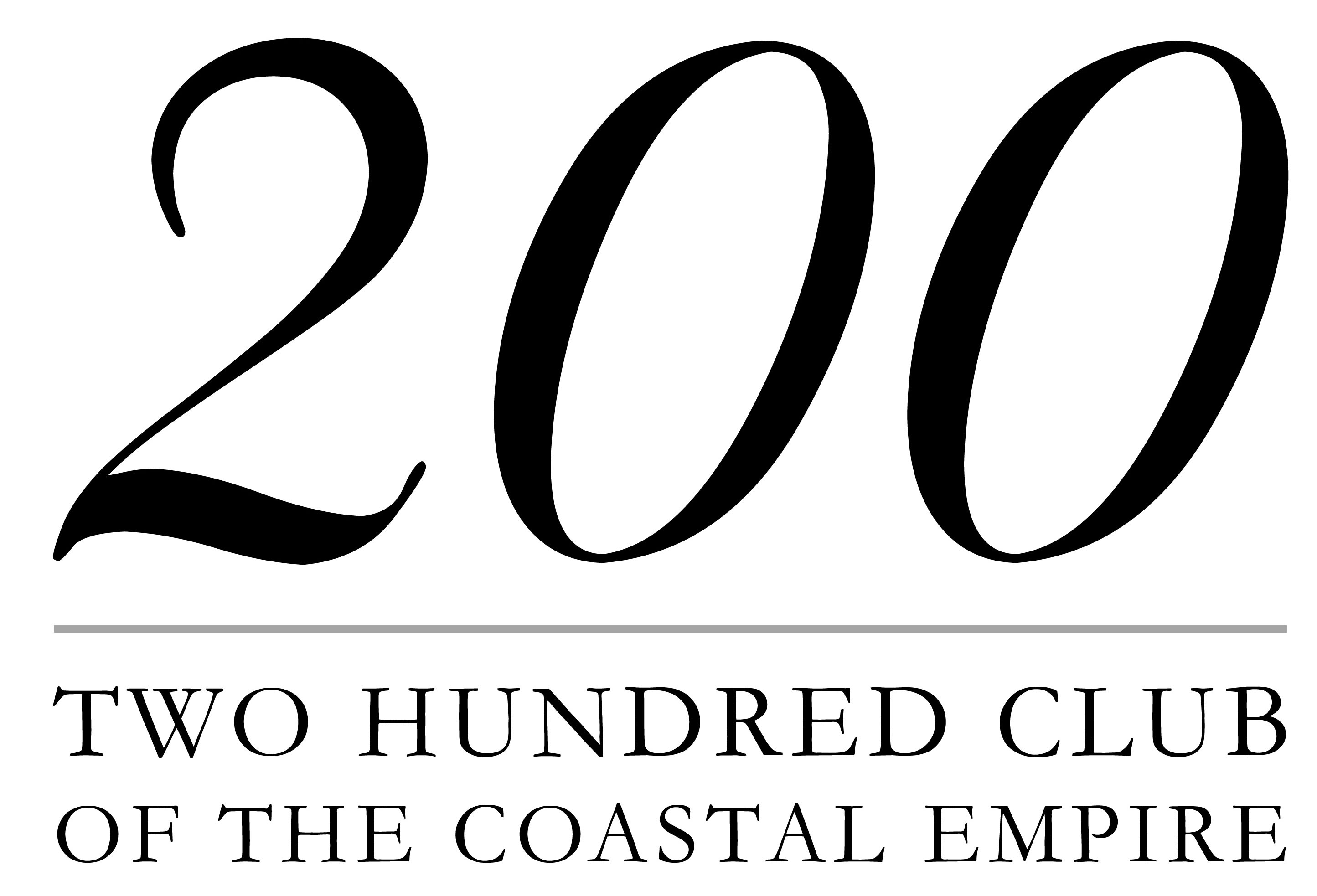 Logo for "THE 200 CLUB OF THE COASTAL EMPIRE INC"