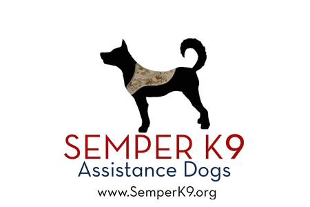Logo for "SEMPER K9 ASSISTANCE DOGS"