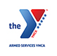 Logo for "ARMED SERVICES YMCA OF THE USA"