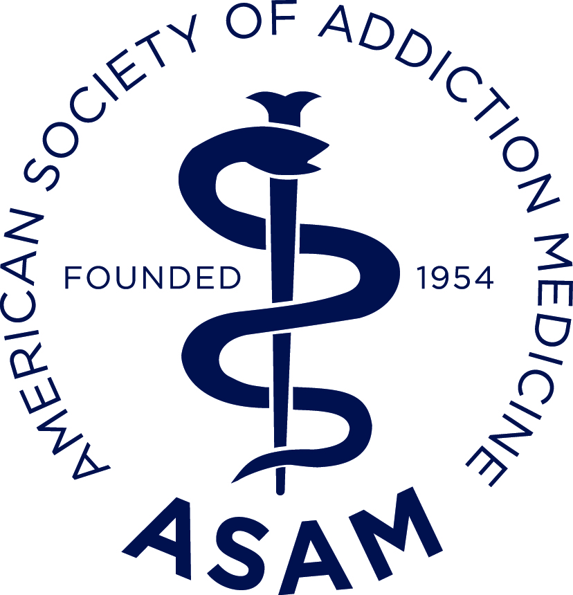 Logo for "AMERICAN SOCIETY OF ADDICTION MEDICINE"