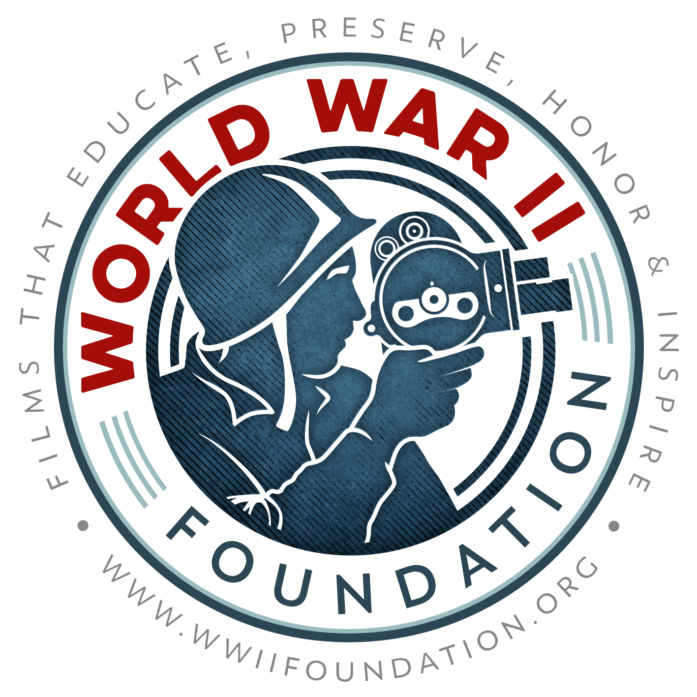 Logo for "WORLD WAR II FOUNDATION"