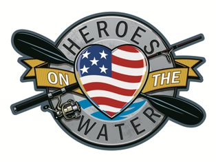 Logo for "HEROES ON THE WATER"