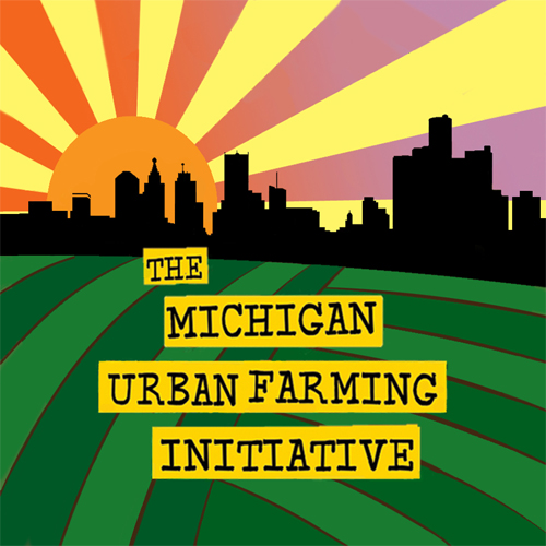 Logo for "MICHIGAN URBAN FARMING INITIATIVE"