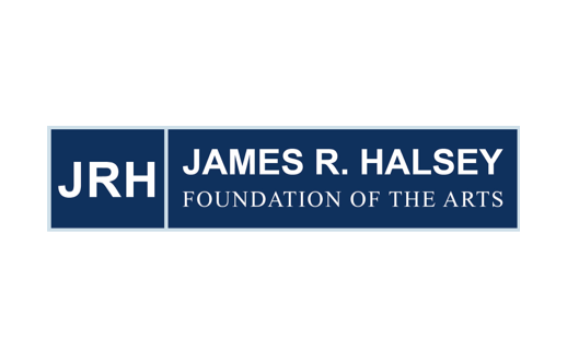 Logo for "JAMES R HALSEY FOUNDATION OF THE ARTS"