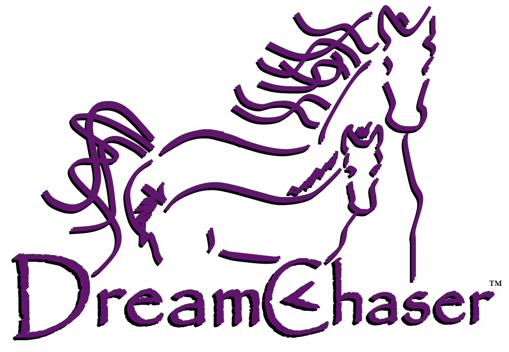 Logo for "DREAMCHASER PMU HORSE RESCUE & REHABILITATION INC"