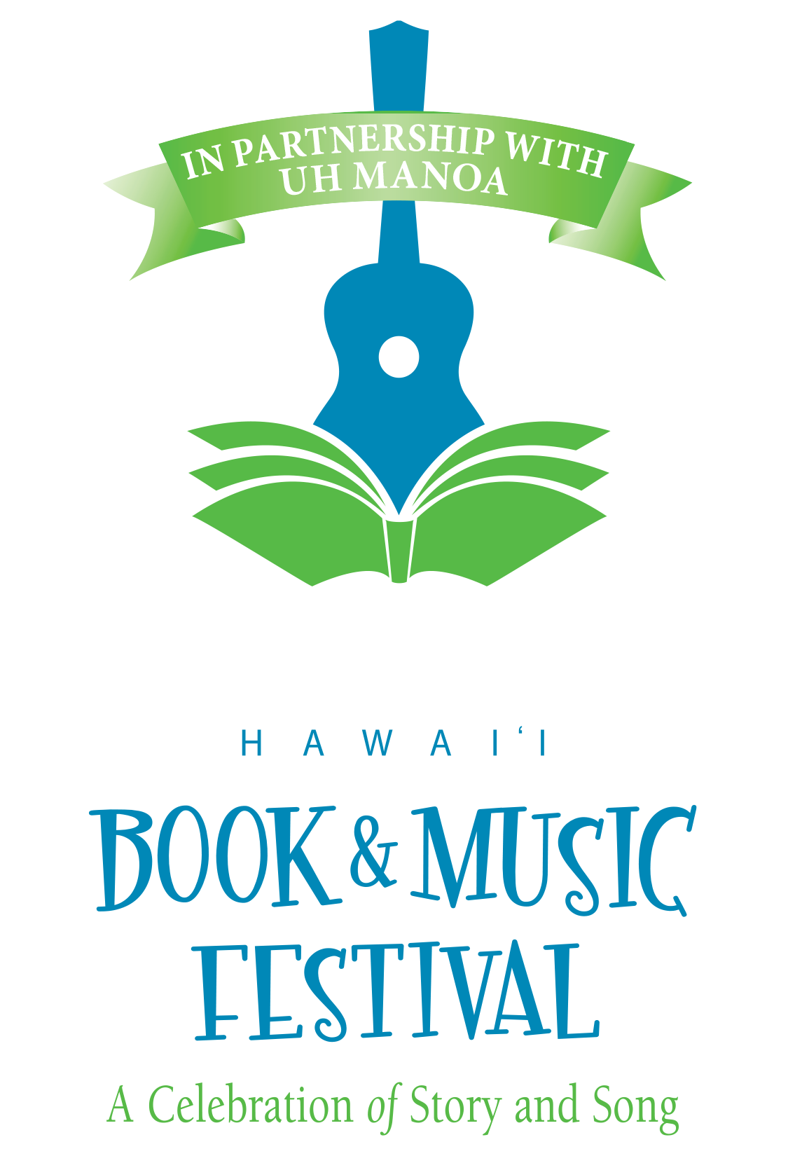 Logo for "Hawaii Book and Music Festival"