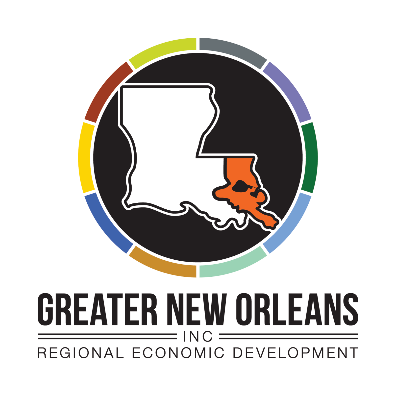 Logo for "GREATER NEW ORLEANS INC"