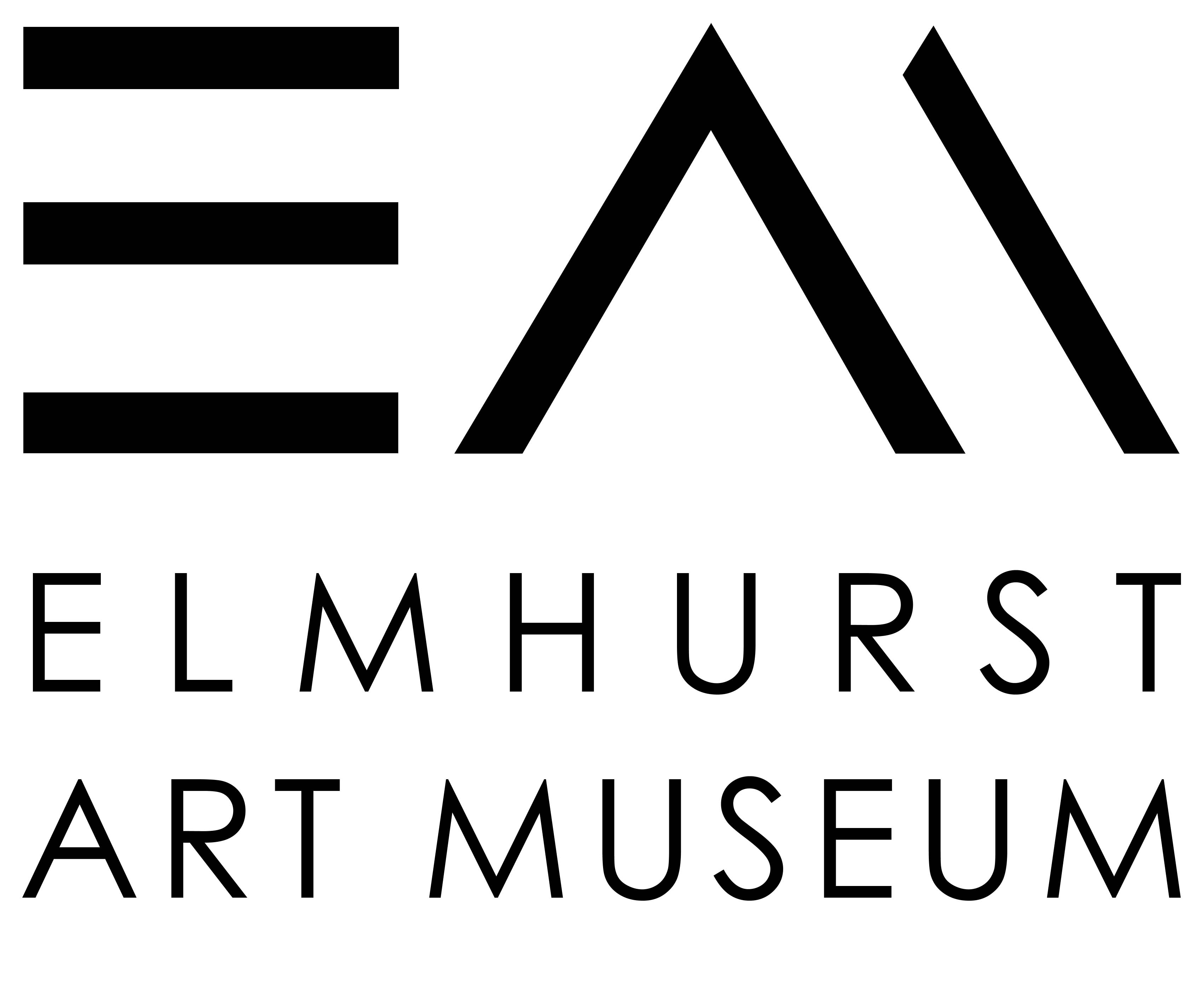 Logo for "ELMHURST ART MUSEUM"