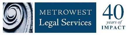 Logo for "METROWEST LEGAL SERVICES INC"