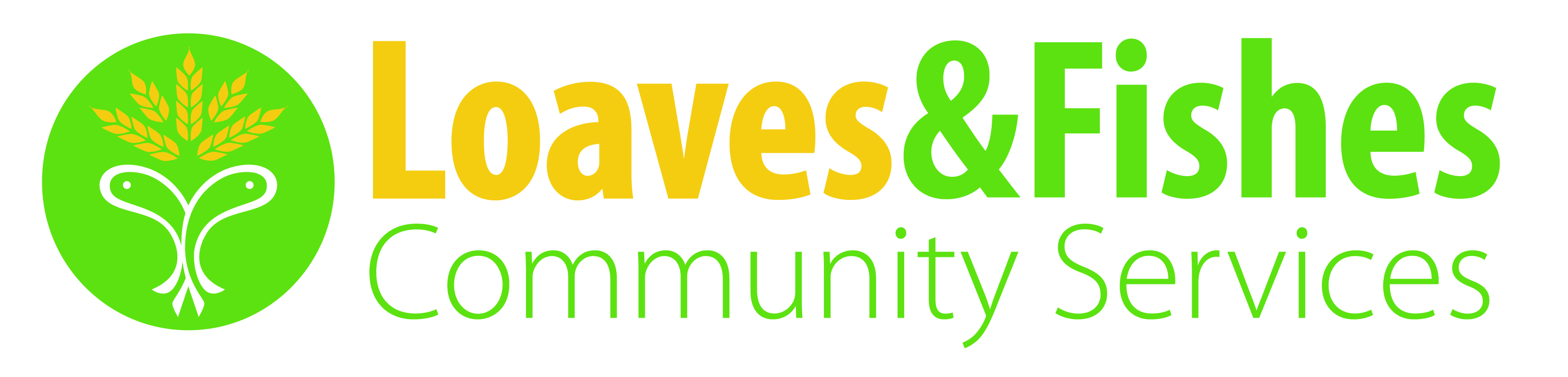 Logo for "LOAVES & FISHES COMMUNITY SERVICES"