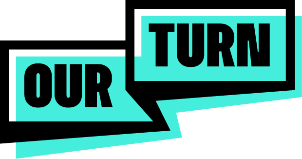 Logo for "OUR TURN INC"