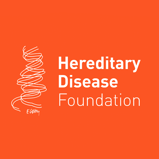 Logo for "HEREDITARY DISEASE FOUNDATION"