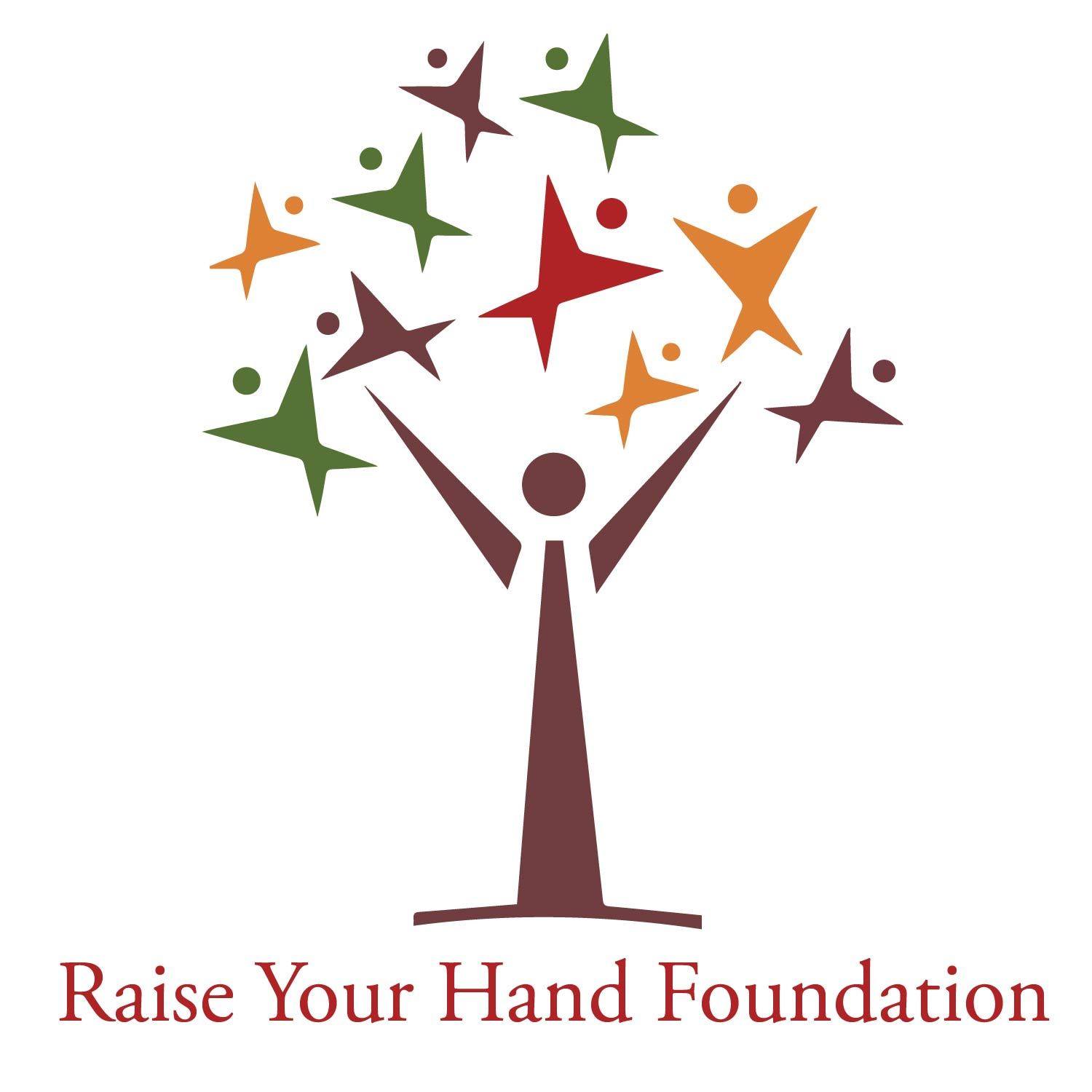 Logo for "RAISE YOUR HAND FOUNDATION"