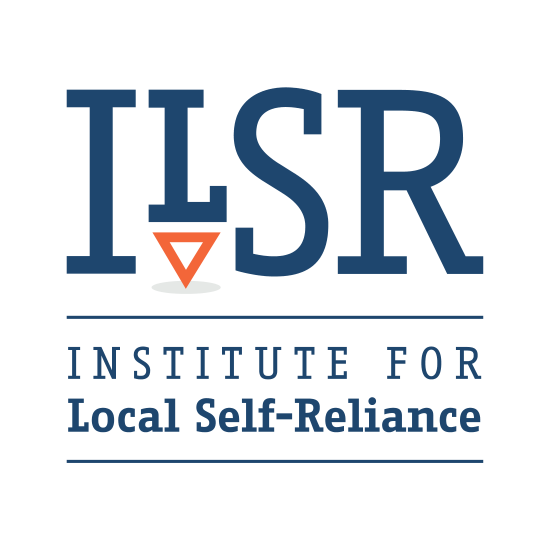 Logo for "INSTITUTE FOR LOCAL SELF RELIANCE"