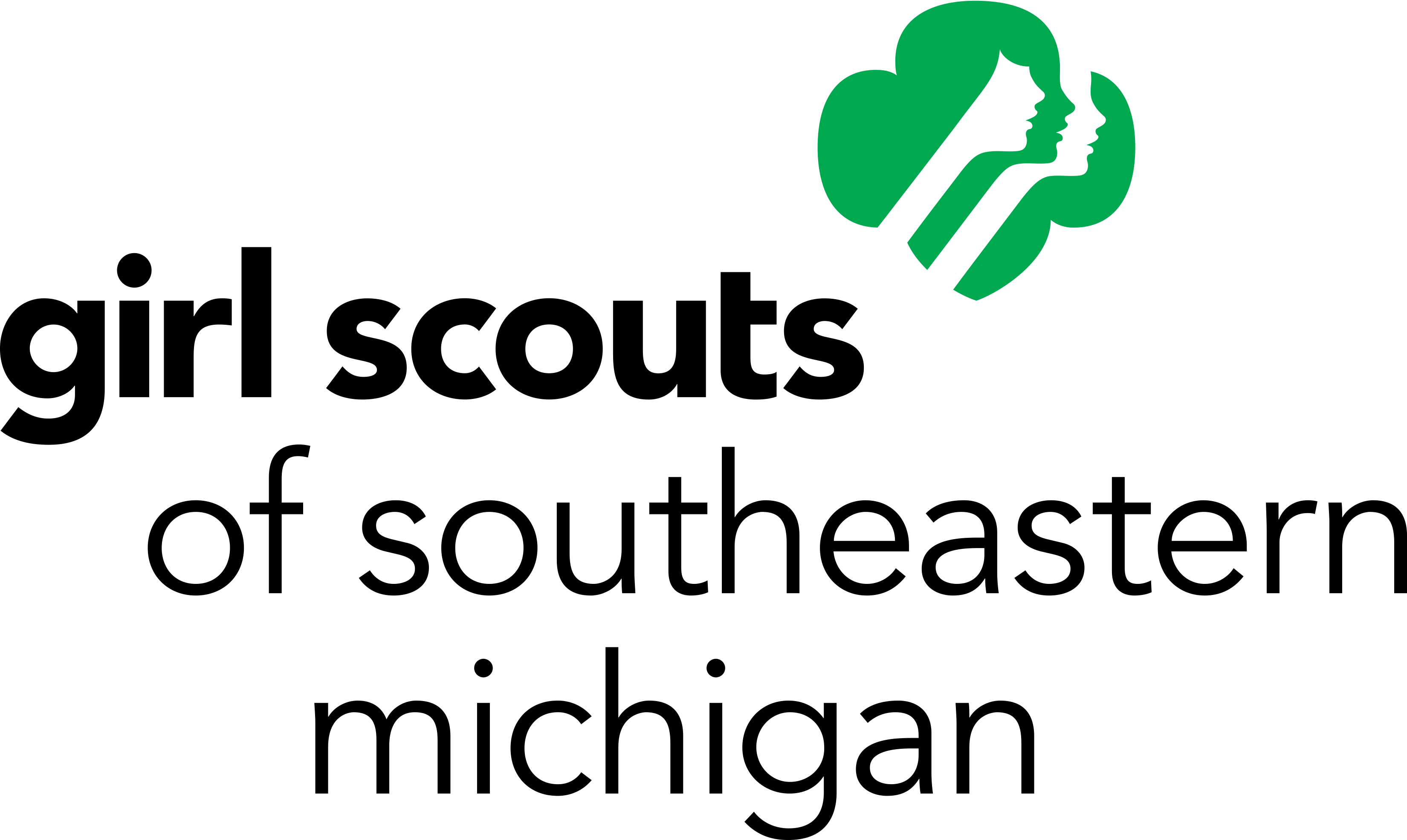 Logo for "GIRL SCOUTS OF SOUTHEASTERN MICHIGAN"