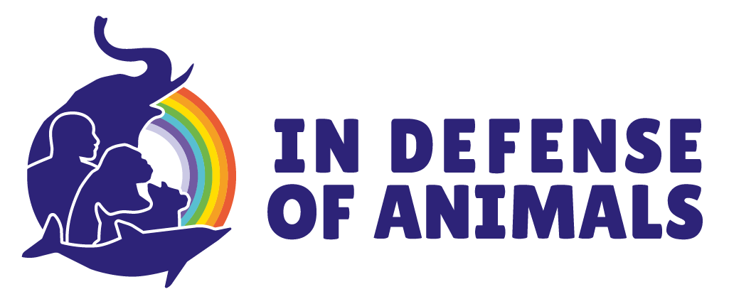 Logo for "IN DEFENSE OF ANIMALS"