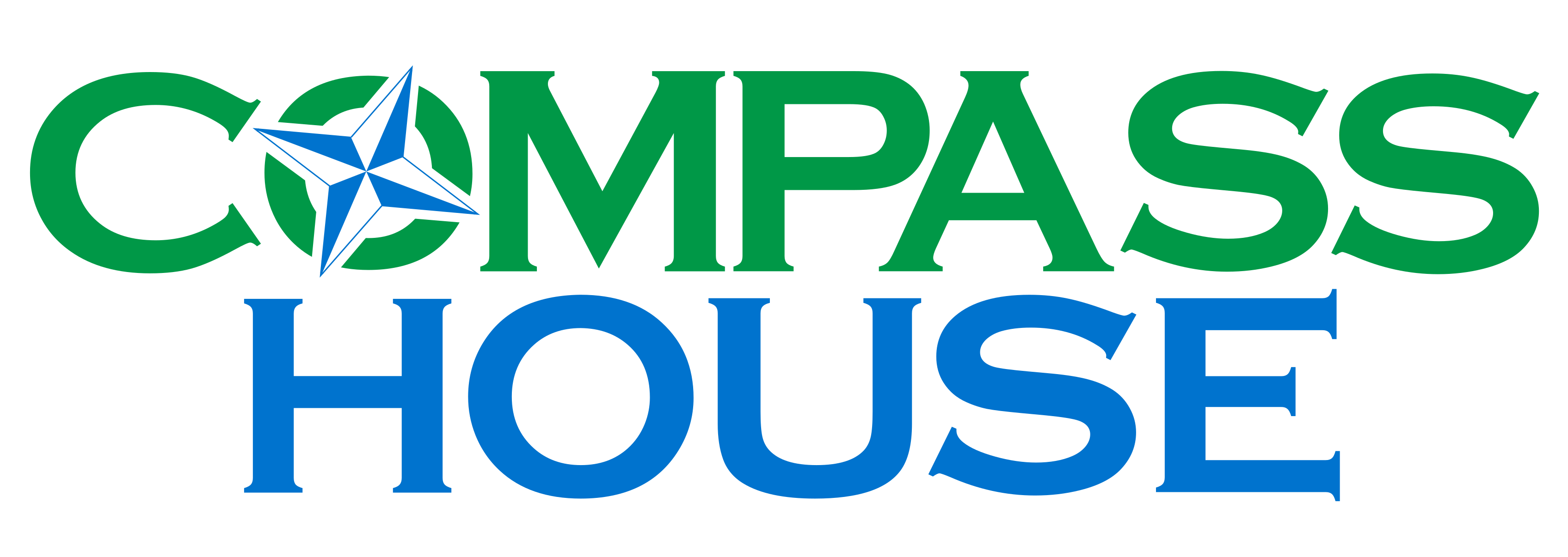 Logo for "COMPASS HOUSE INC"