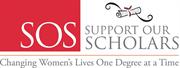 Logo for "SUPPORT OUR SCHOLARS (SOS)"