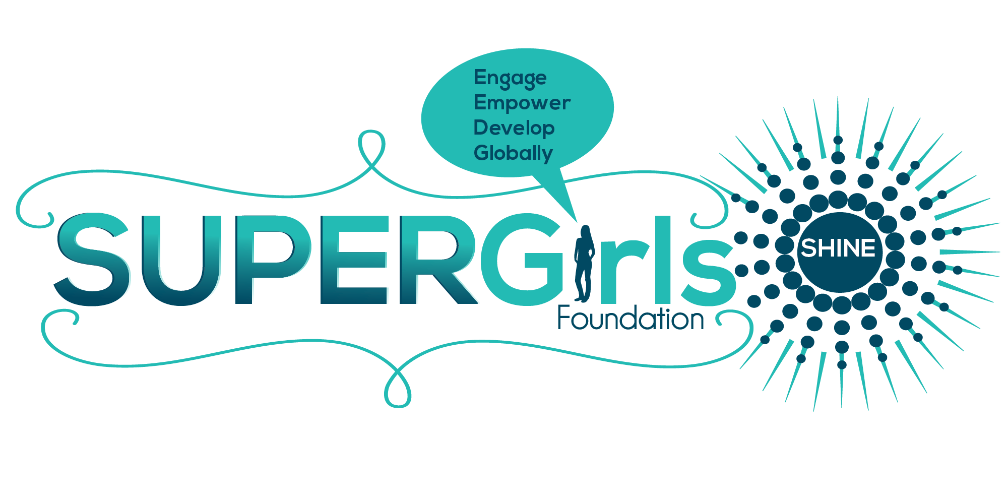 Logo for "SUPERGirls SHINE Foundation"