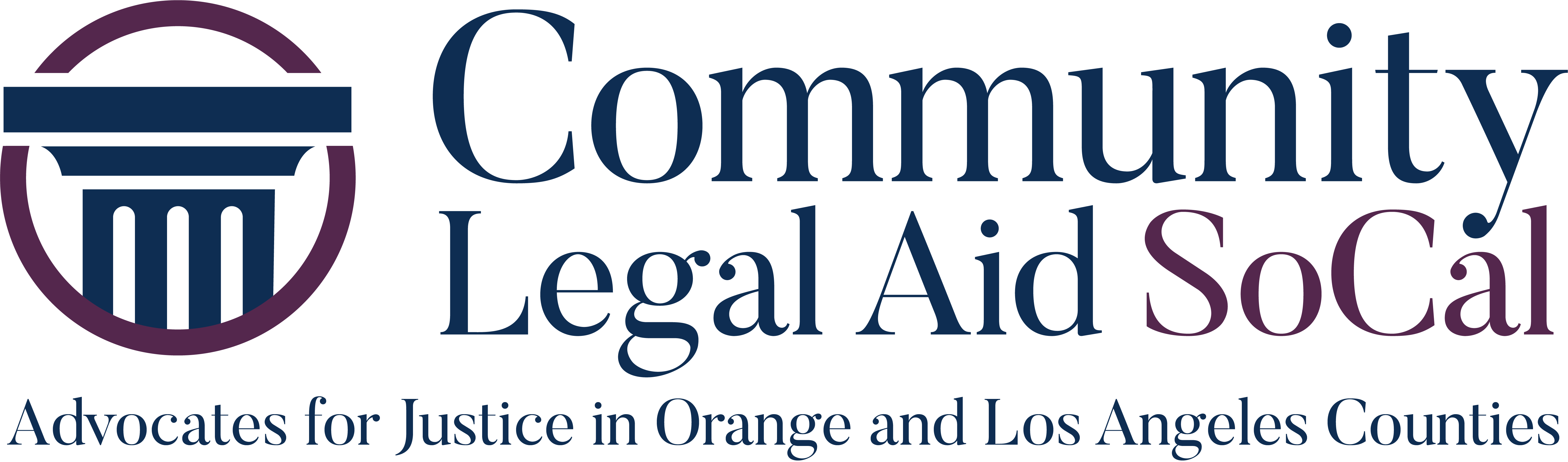 Logo for "COMMUNITY LEGAL AID SOCAL"