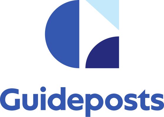 Logo for "GUIDEPOSTS A CHURCH CORPORATION"