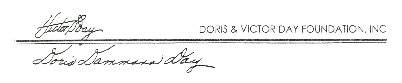 Logo for "DORIS & VICTOR DAY FOUNDATION INC"