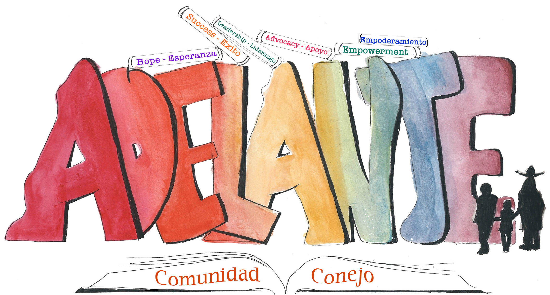 Logo for "ADELANTE COMUNIDAD CONEJO INC"