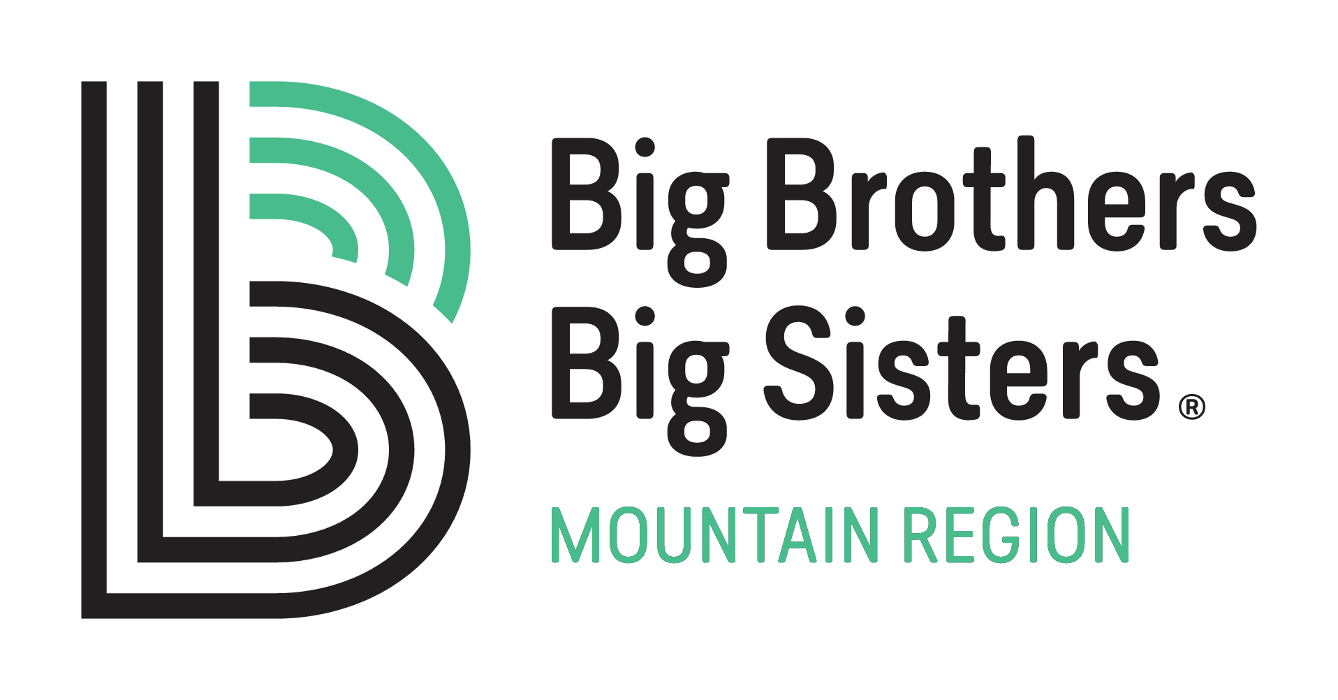 Logo for "BIG BROTHERS BIG SISTERS MOUNTAIN REGION"