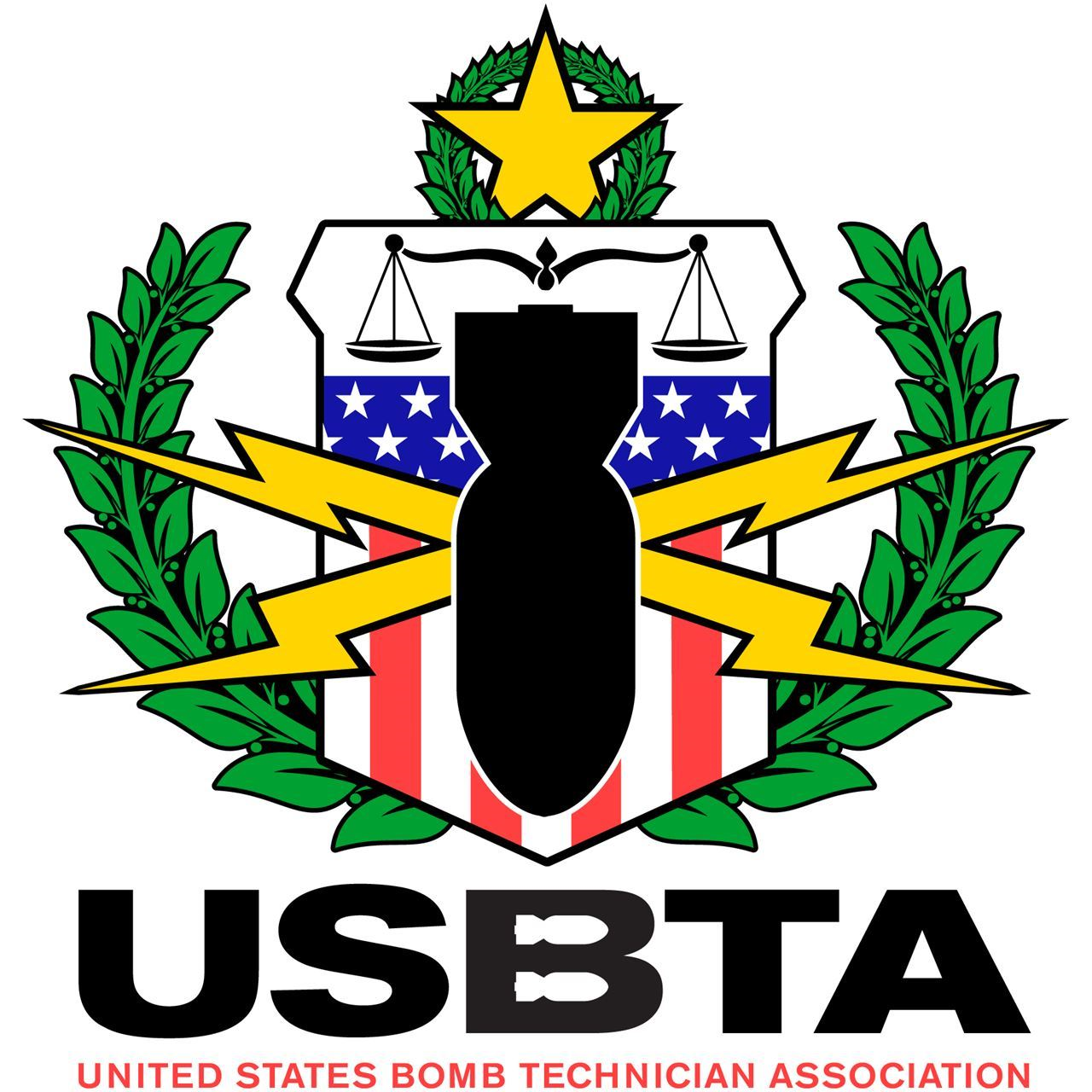 Logo for "UNITED STATES BOMB TECHNICIAN ASSOC"