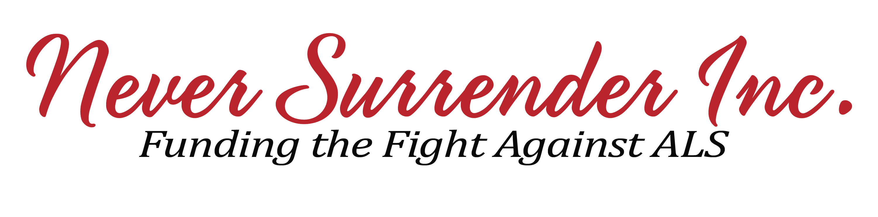 Logo for "NEVER SURRENDER INC"