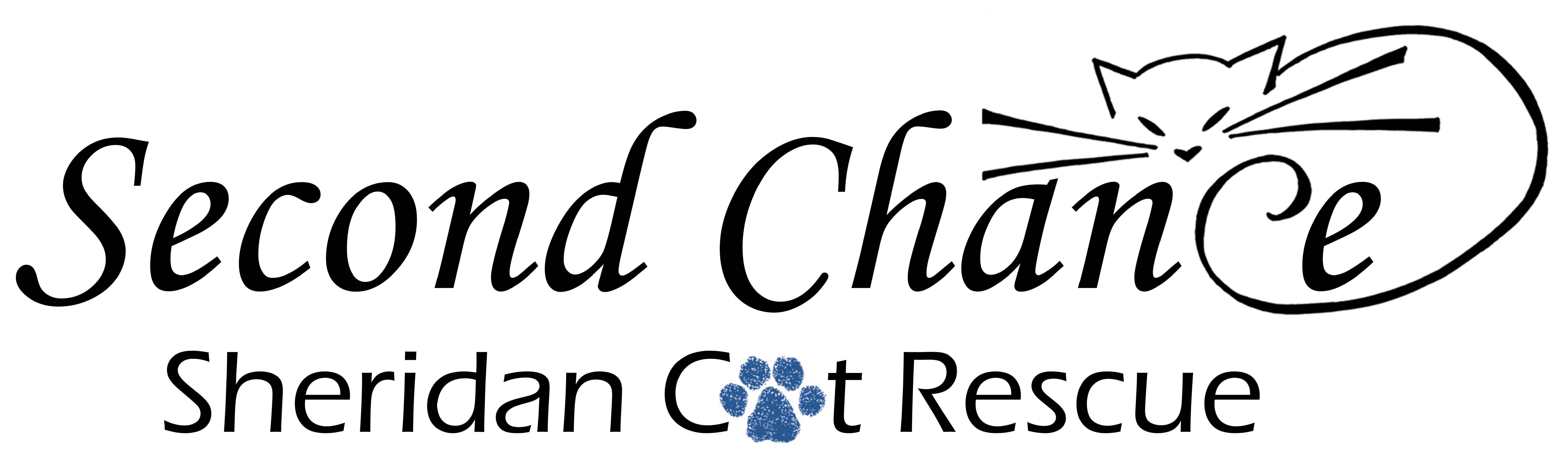Logo for "SECOND CHANCE SHERIDAN CAT RESCUE"