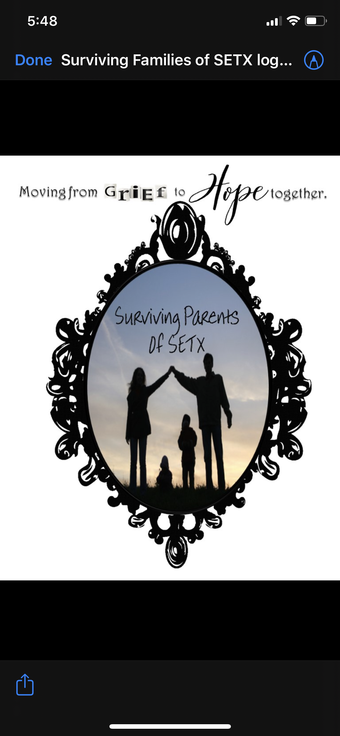 Logo for "SURVIVING PARENTS OF SETX"