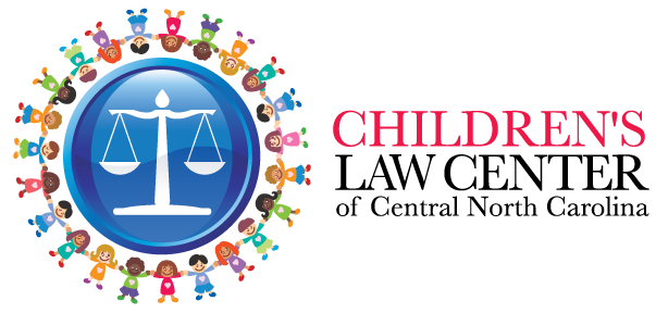 Logo for "CHILDREN'S LAW CENTER OF CENTRAL NORTH CAROLINA"